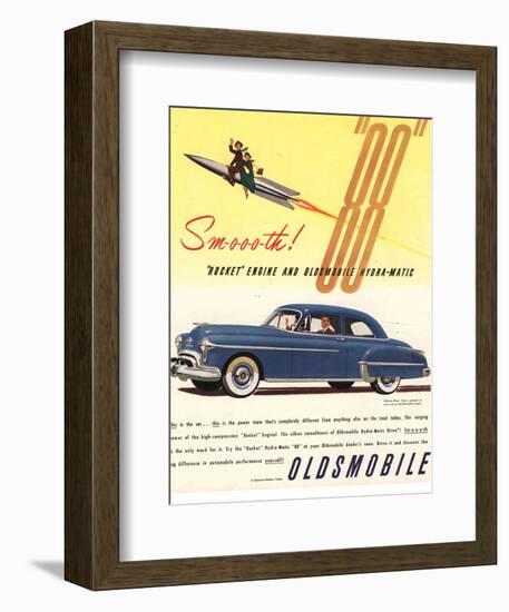 GM Oldsmobile - Rocket Engine-null-Framed Art Print