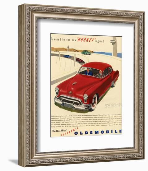 GM Oldsmobile - Rocket Engine-null-Framed Art Print