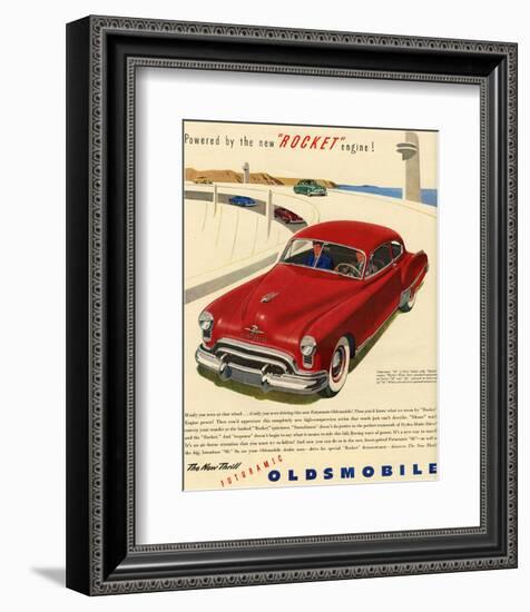 GM Oldsmobile - Rocket Engine-null-Framed Art Print