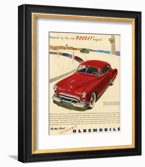 GM Oldsmobile - Rocket Engine-null-Framed Art Print