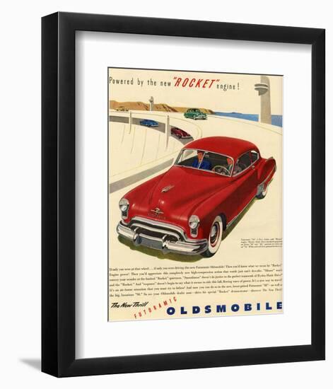 GM Oldsmobile - Rocket Engine-null-Framed Art Print