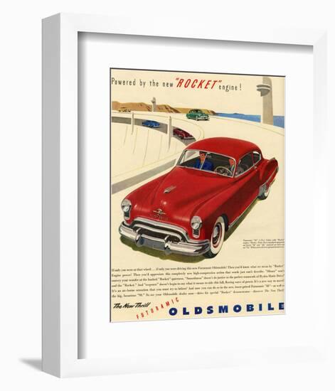 GM Oldsmobile - Rocket Engine-null-Framed Art Print