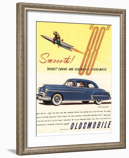 GM Oldsmobile - Rocket Engine-null-Framed Art Print