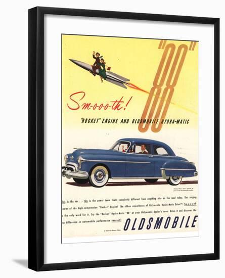 GM Oldsmobile - Rocket Engine-null-Framed Art Print