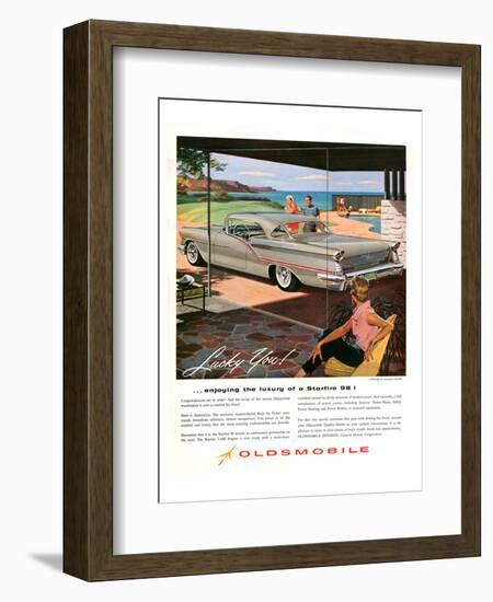 GM Oldsmobile - Starfire 98!-null-Framed Art Print