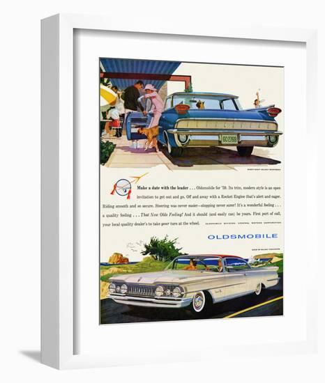 GM Oldsmobile- With the Leader-null-Framed Art Print