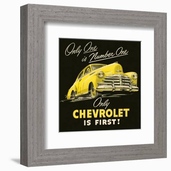 GM Only Chevrolet is First-null-Framed Art Print