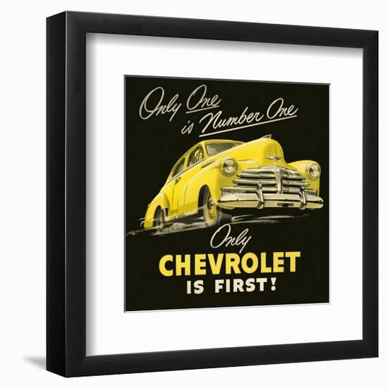 GM Only Chevrolet is First-null-Framed Art Print