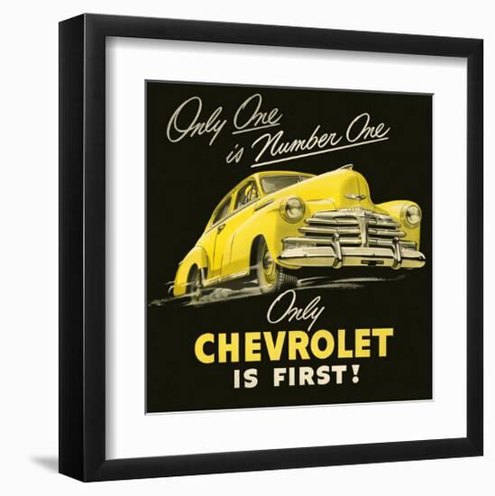 GM Only Chevrolet is First-null-Framed Art Print