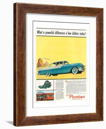 GM Pontiac '55 Stratostreak V8-null-Framed Art Print