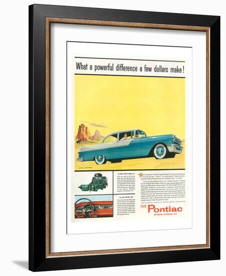 GM Pontiac '55 Stratostreak V8-null-Framed Art Print