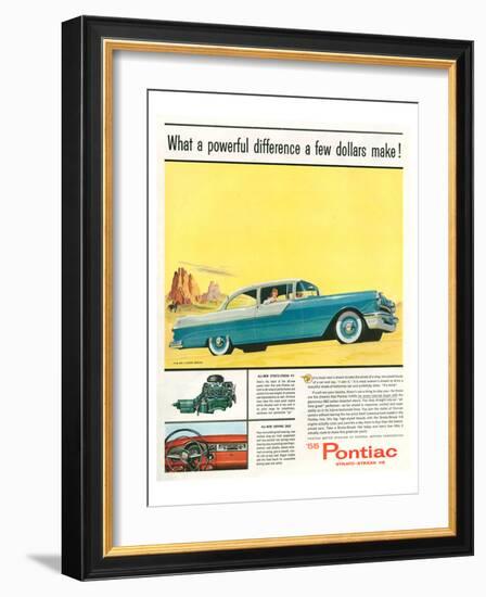 GM Pontiac '55 Stratostreak V8-null-Framed Art Print