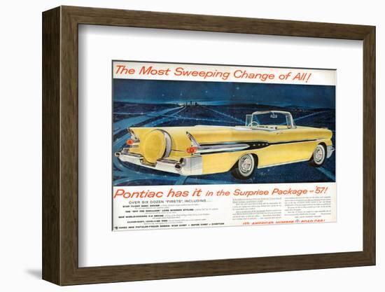 GM Pontiac '57 Sweeping Change-null-Framed Art Print