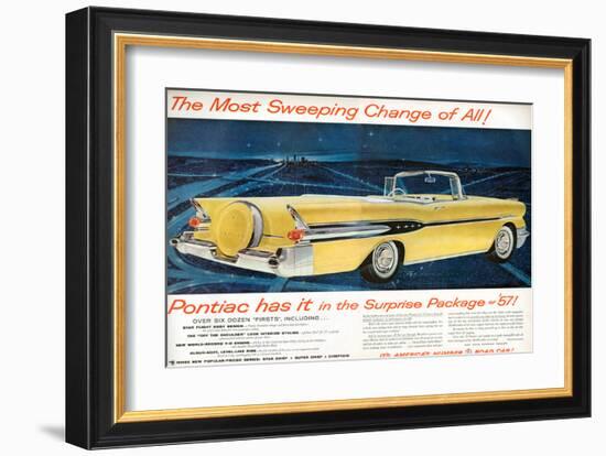 GM Pontiac '57 Sweeping Change-null-Framed Art Print