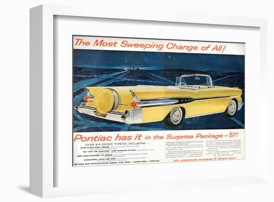 GM Pontiac '57 Sweeping Change-null-Framed Art Print