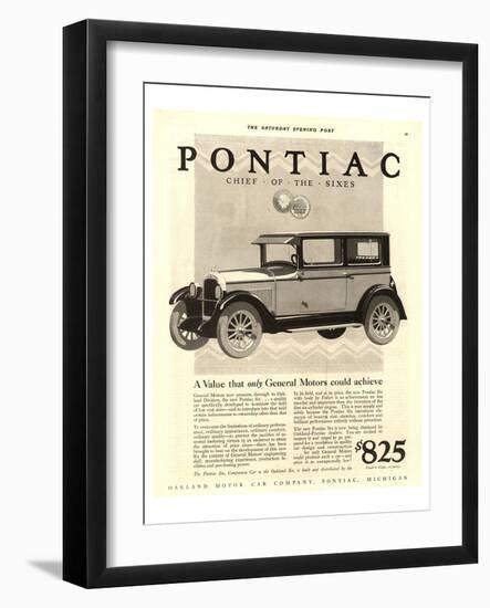 GM Pontiac Chief of the Sixes-null-Framed Art Print