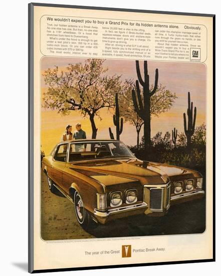 GM Pontiac - Hidden Antenna-null-Mounted Art Print