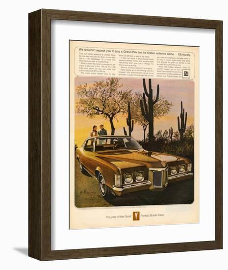 GM Pontiac - Hidden Antenna-null-Framed Art Print