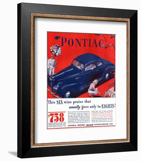 GM Pontiac - Six Wins Praise-null-Framed Art Print