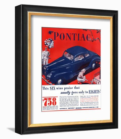 GM Pontiac - Six Wins Praise-null-Framed Art Print