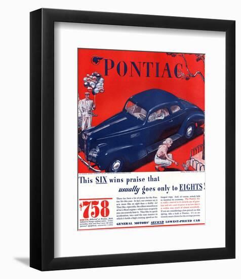 GM Pontiac - Six Wins Praise-null-Framed Art Print