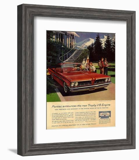 GM Pontiac - Trophy V-8 Engine-null-Framed Art Print