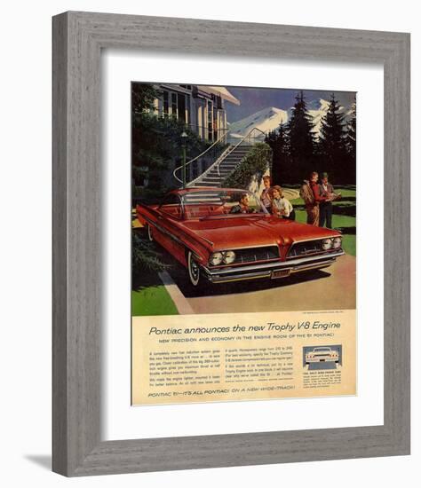 GM Pontiac - Trophy V-8 Engine-null-Framed Art Print