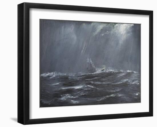 Gneisenau Storm in the North Sea, 1940-Vincent Booth-Framed Giclee Print