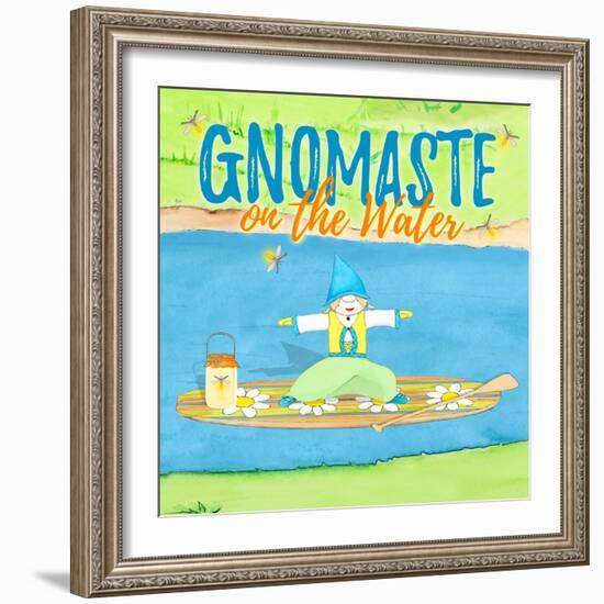 Gnomaste Warrior Pose Paddle Board-Hugo Edwins-Framed Art Print