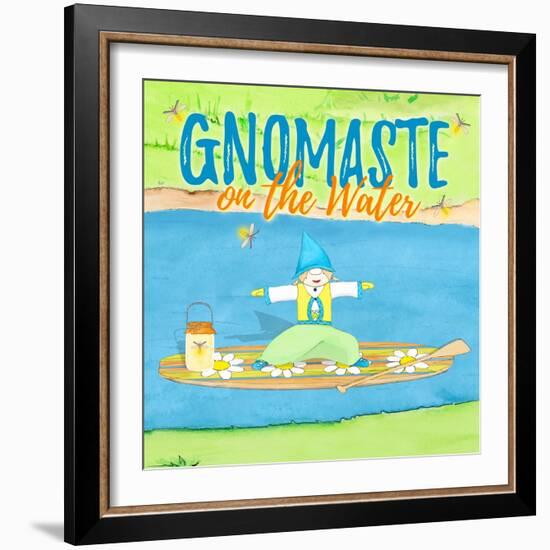 Gnomaste Warrior Pose Paddle Board-Hugo Edwins-Framed Art Print