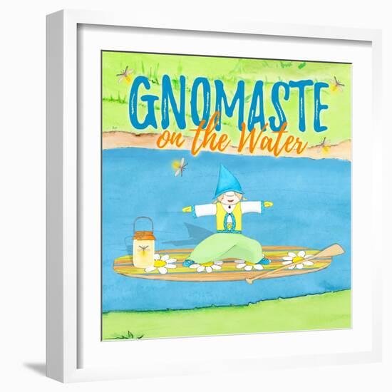 Gnomaste Warrior Pose Paddle Board-Hugo Edwins-Framed Art Print