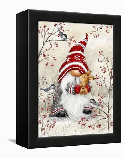 Gnome Hugging Rabbit-MAKIKO-Framed Premier Image Canvas