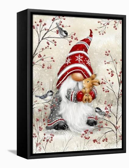 Gnome Hugging Rabbit-MAKIKO-Framed Premier Image Canvas