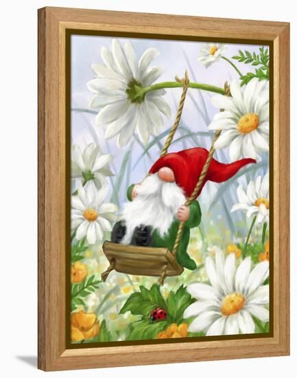 Gnome on Swing-MAKIKO-Framed Premier Image Canvas