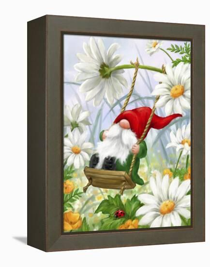 Gnome on Swing-MAKIKO-Framed Premier Image Canvas