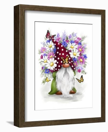 Gnome with Flowers-MAKIKO-Framed Giclee Print