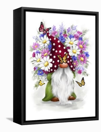 Gnome with Flowers-MAKIKO-Framed Premier Image Canvas