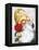 Gnome with Red Rose-MAKIKO-Framed Premier Image Canvas