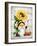 Gnome with Sunflower-MAKIKO-Framed Giclee Print