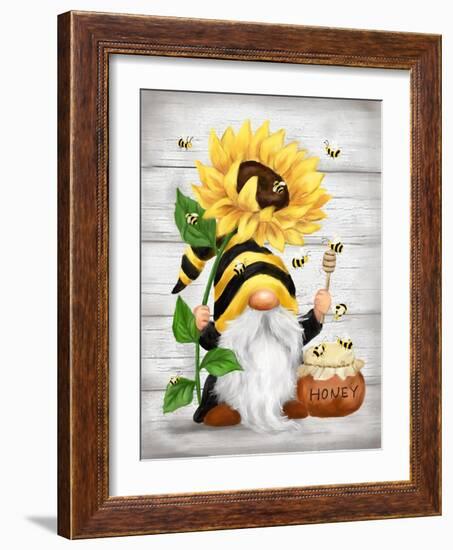 Gnome with Sunflower-MAKIKO-Framed Giclee Print