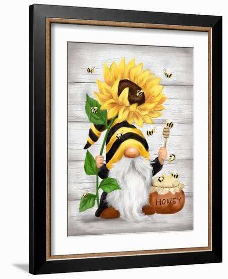 Gnome with Sunflower-MAKIKO-Framed Giclee Print