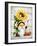 Gnome with Sunflower-MAKIKO-Framed Giclee Print