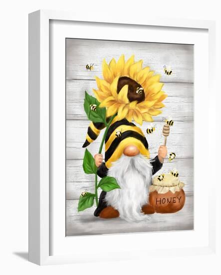 Gnome with Sunflower-MAKIKO-Framed Giclee Print