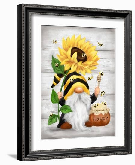 Gnome with Sunflower-MAKIKO-Framed Giclee Print