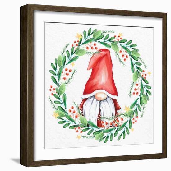 Gnome Wreath 3-Kim Allen-Framed Art Print