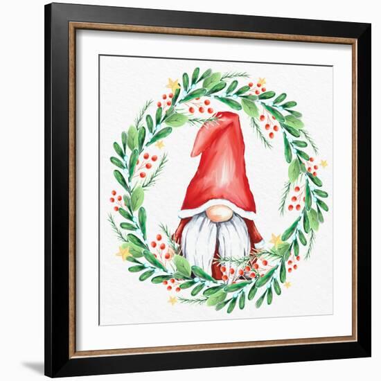 Gnome Wreath 3-Kim Allen-Framed Art Print