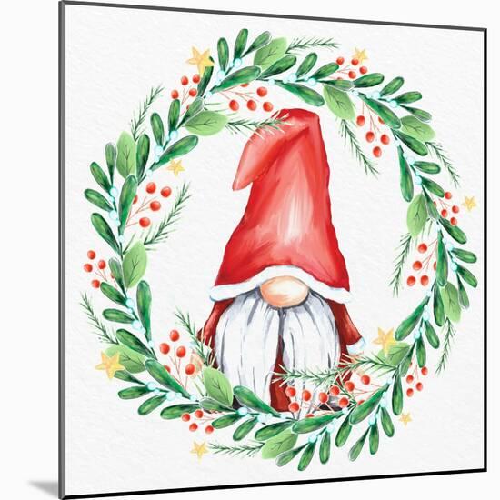 Gnome Wreath 3-Kim Allen-Mounted Art Print