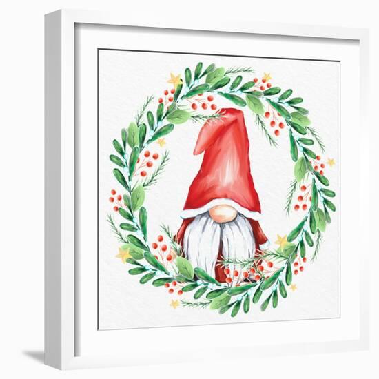 Gnome Wreath 3-Kim Allen-Framed Premium Giclee Print