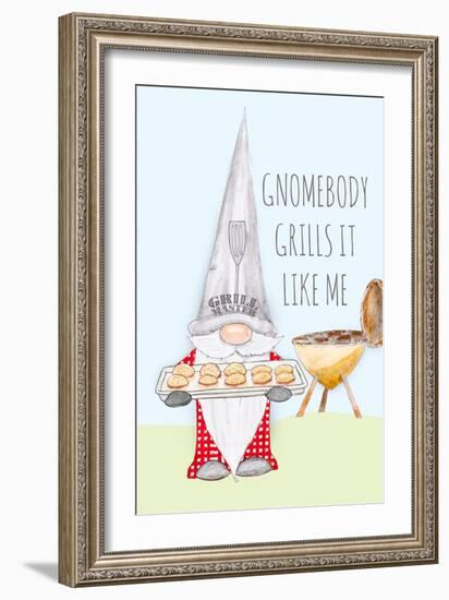 Gnomebody Grills it Like Me-Hugo Edwins-Framed Art Print