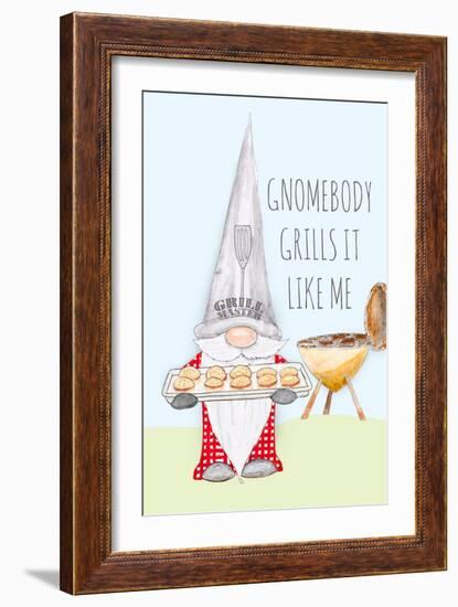 Gnomebody Grills it Like Me-Hugo Edwins-Framed Art Print